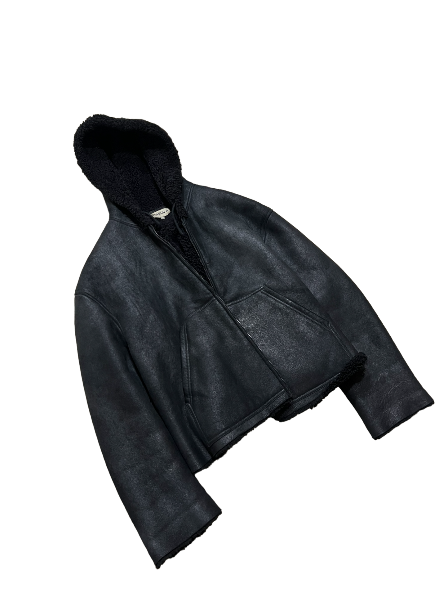 YZY Season 4 Shearling-Lined Suede Jacket