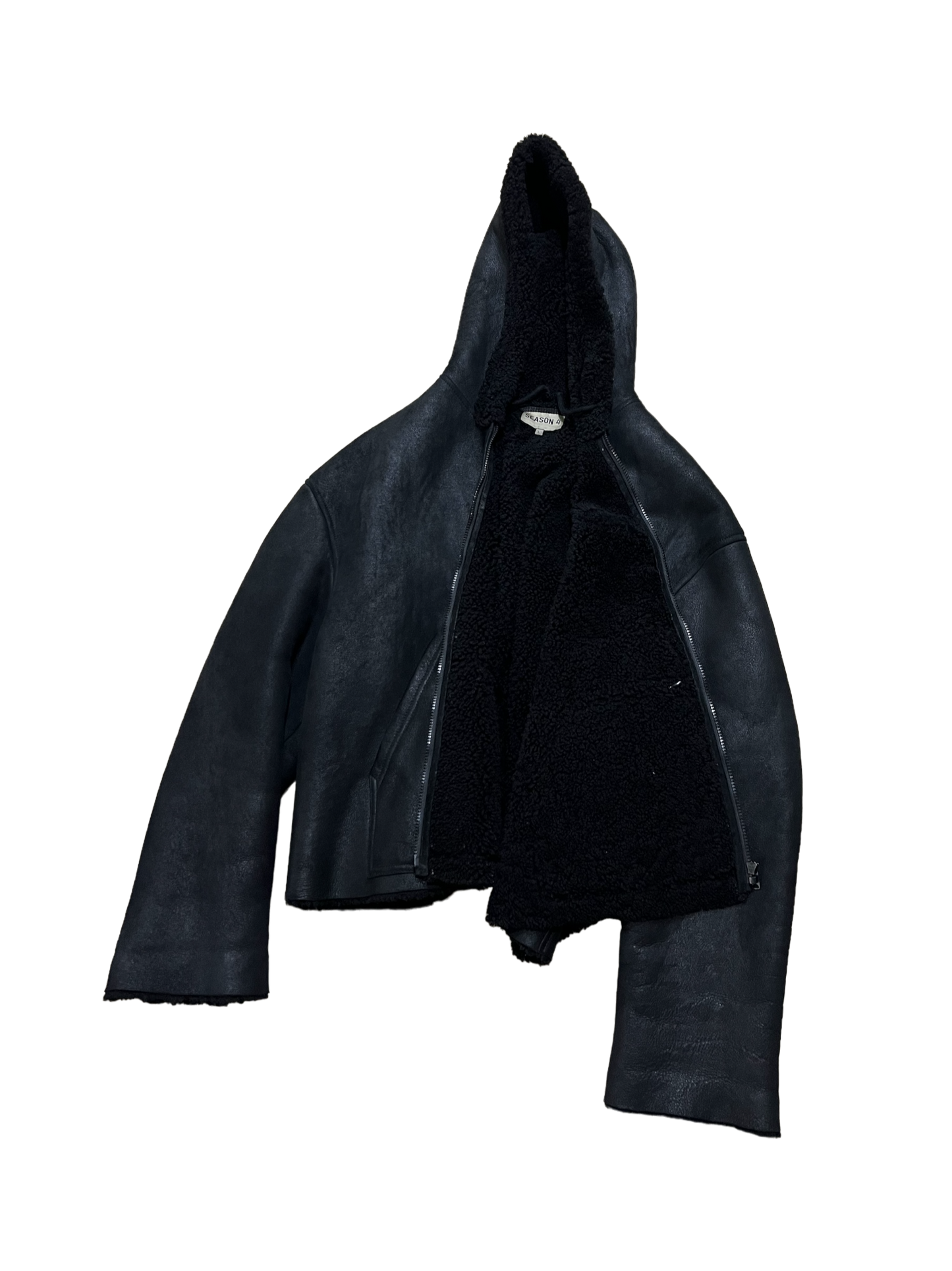 YZY Season 4 Shearling-Lined Suede Jacket