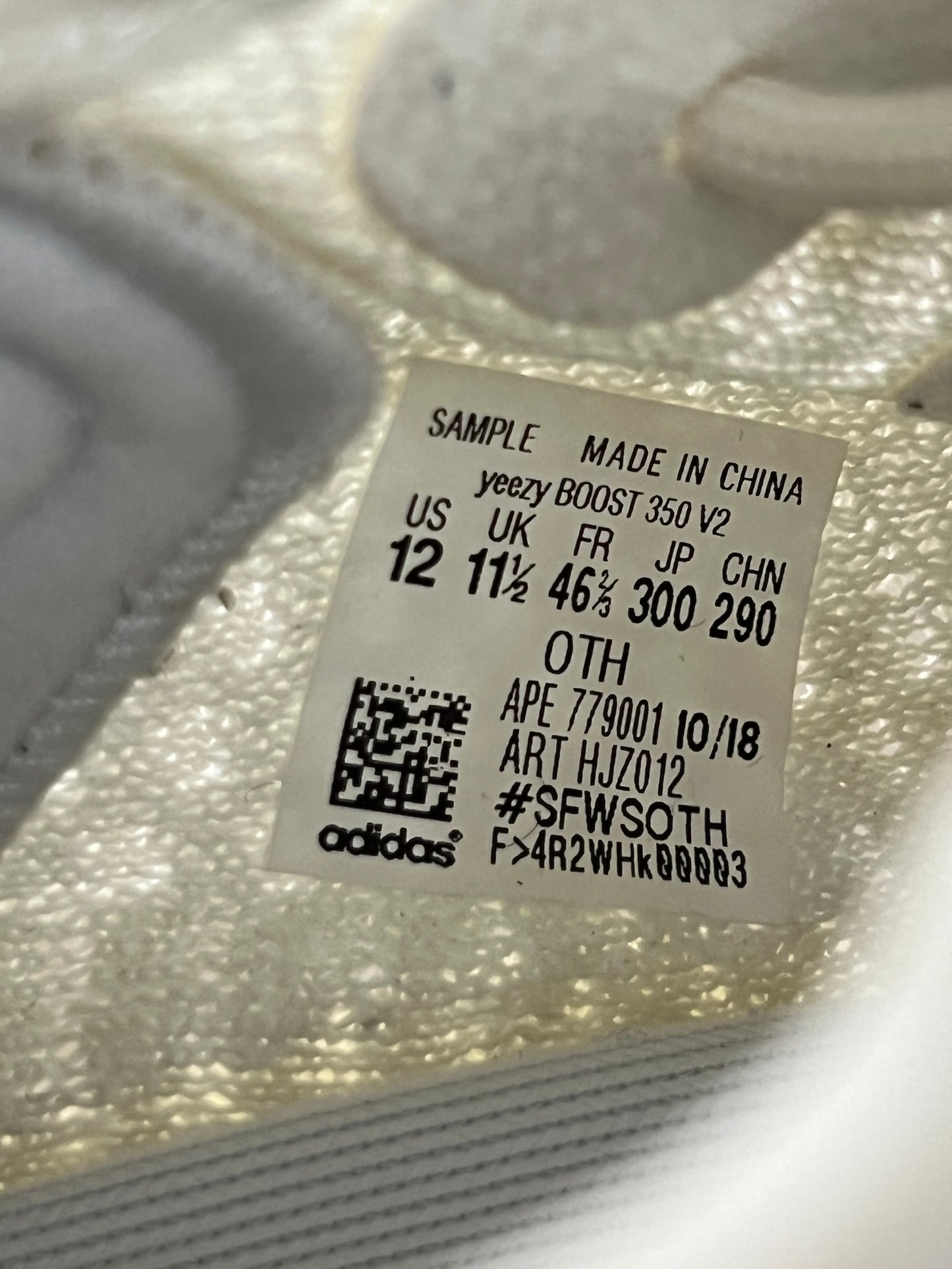 YZY Adidas 350 V2 Glow In the Dark Sample