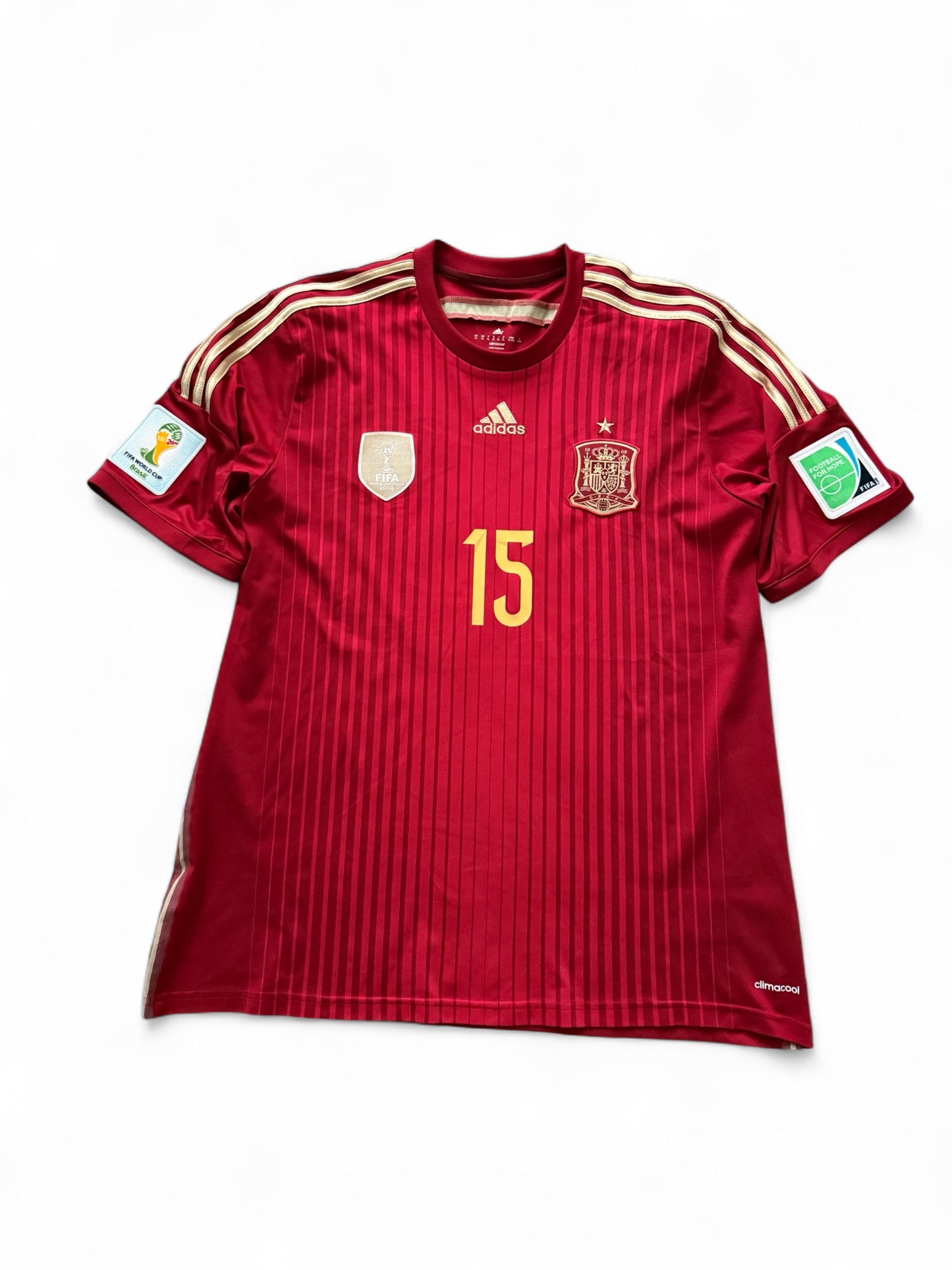 Adidas Spain Home Jersey 2014 World Cup #15 Sergio Ramos
