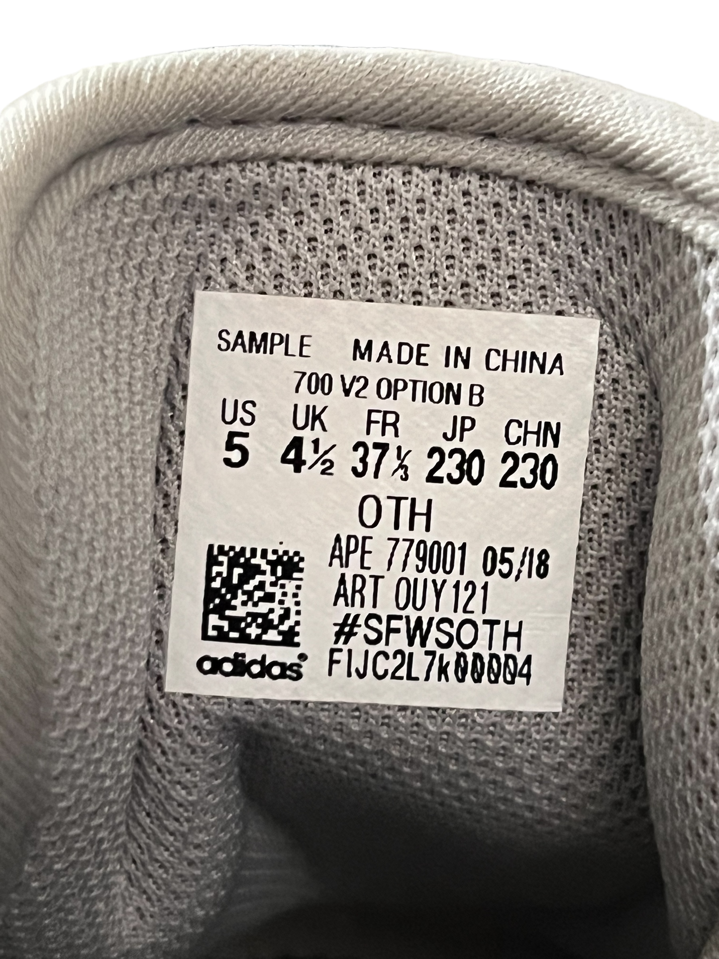 YZY Adidas 700 V2 Option B Sample