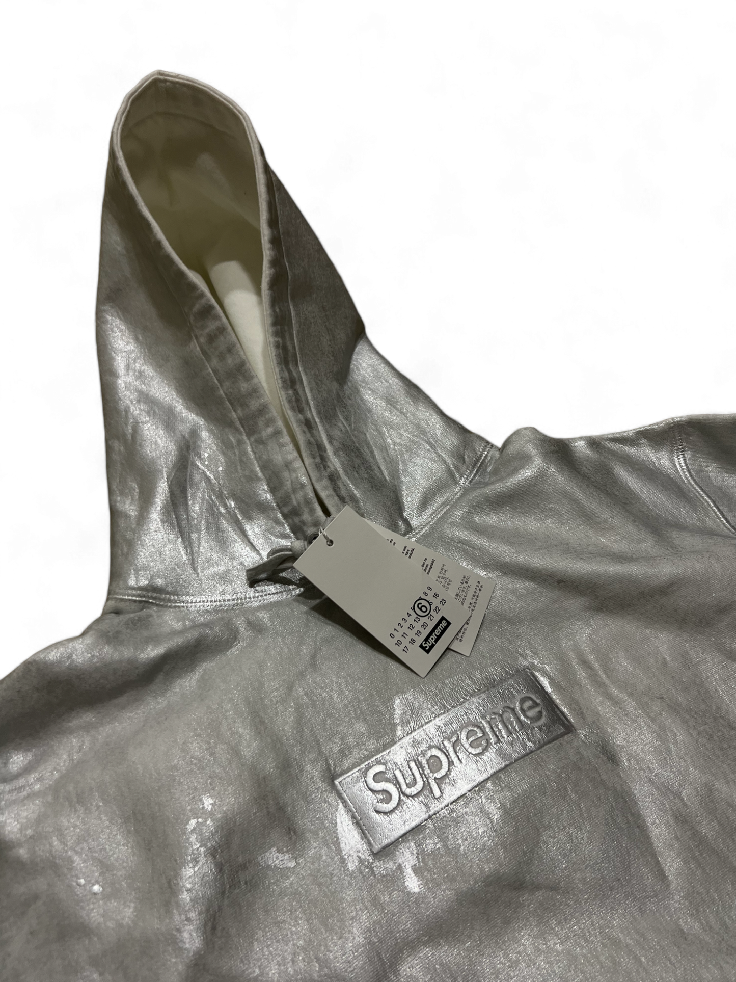 Supreme MM6 Maison Margiela Foil Box Logo Hoodie