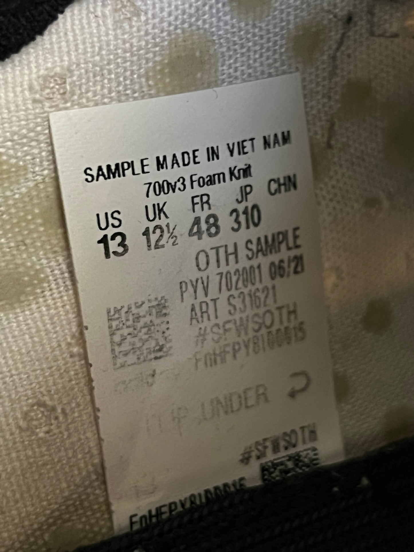 YZY Adidas Foam V3 Foam Knit Sample