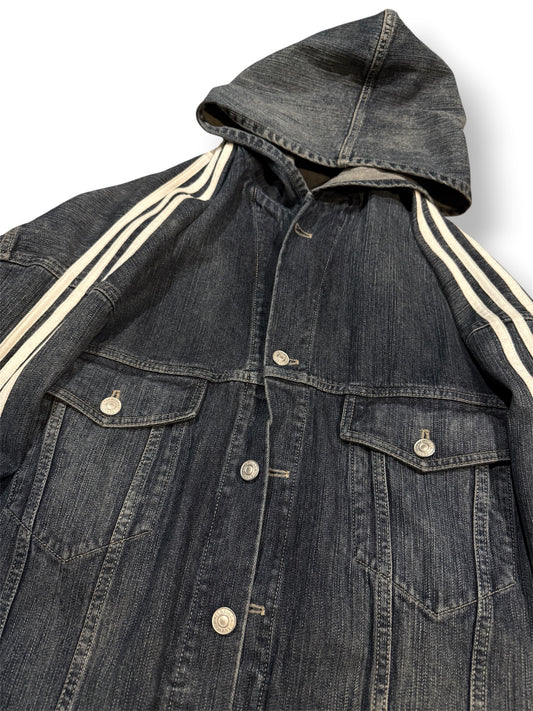 Balenciaga x Adidas Sample Hooded Denim Jacket