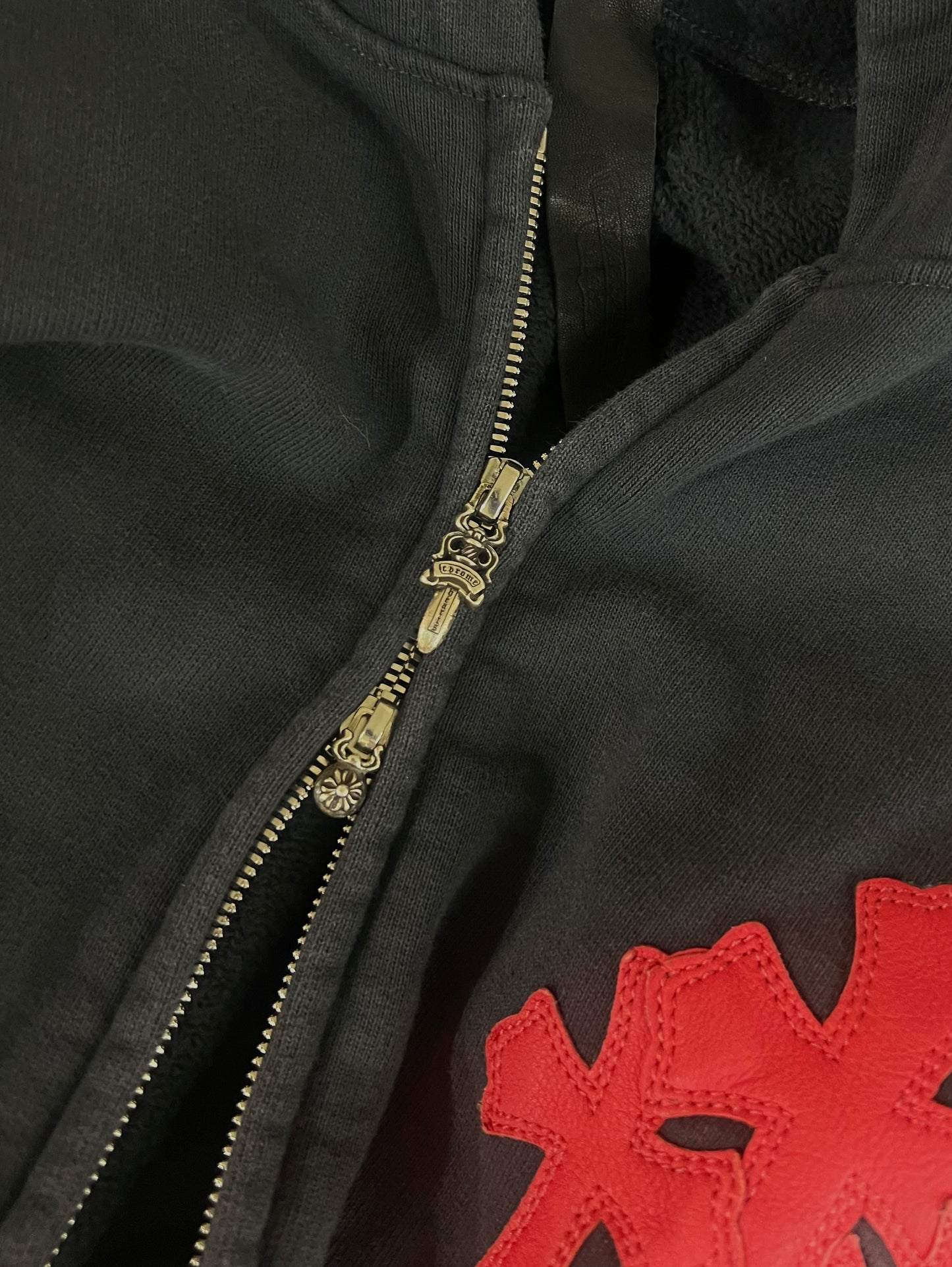 Chrome Hearts PaperJam Triple Patch Cross Zip Up Hoodie