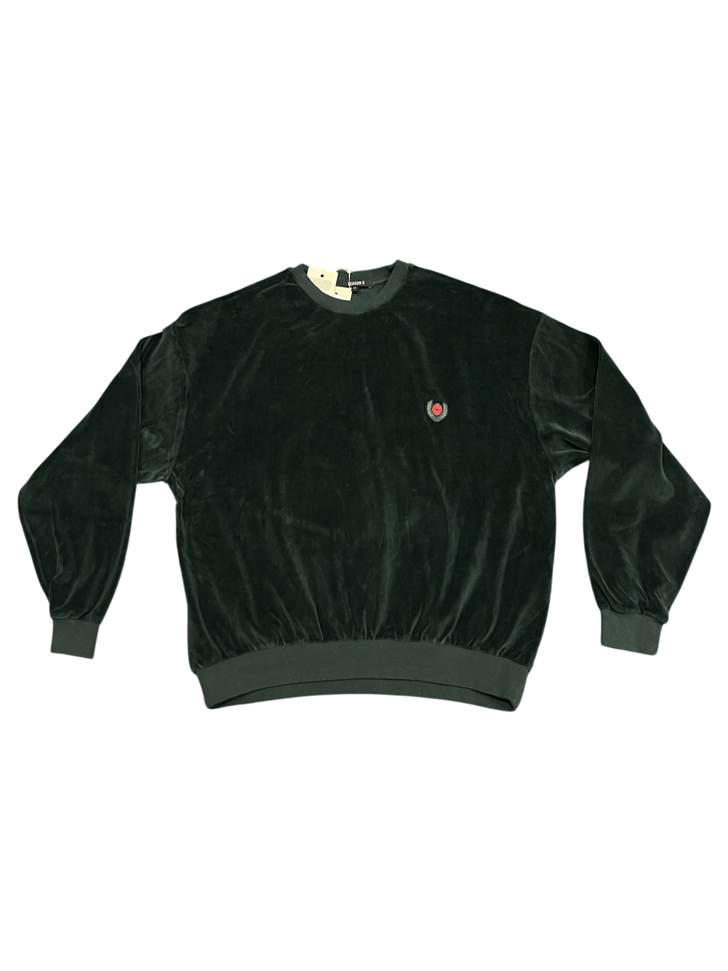YZY Season 5 Velour Crest Crewneck