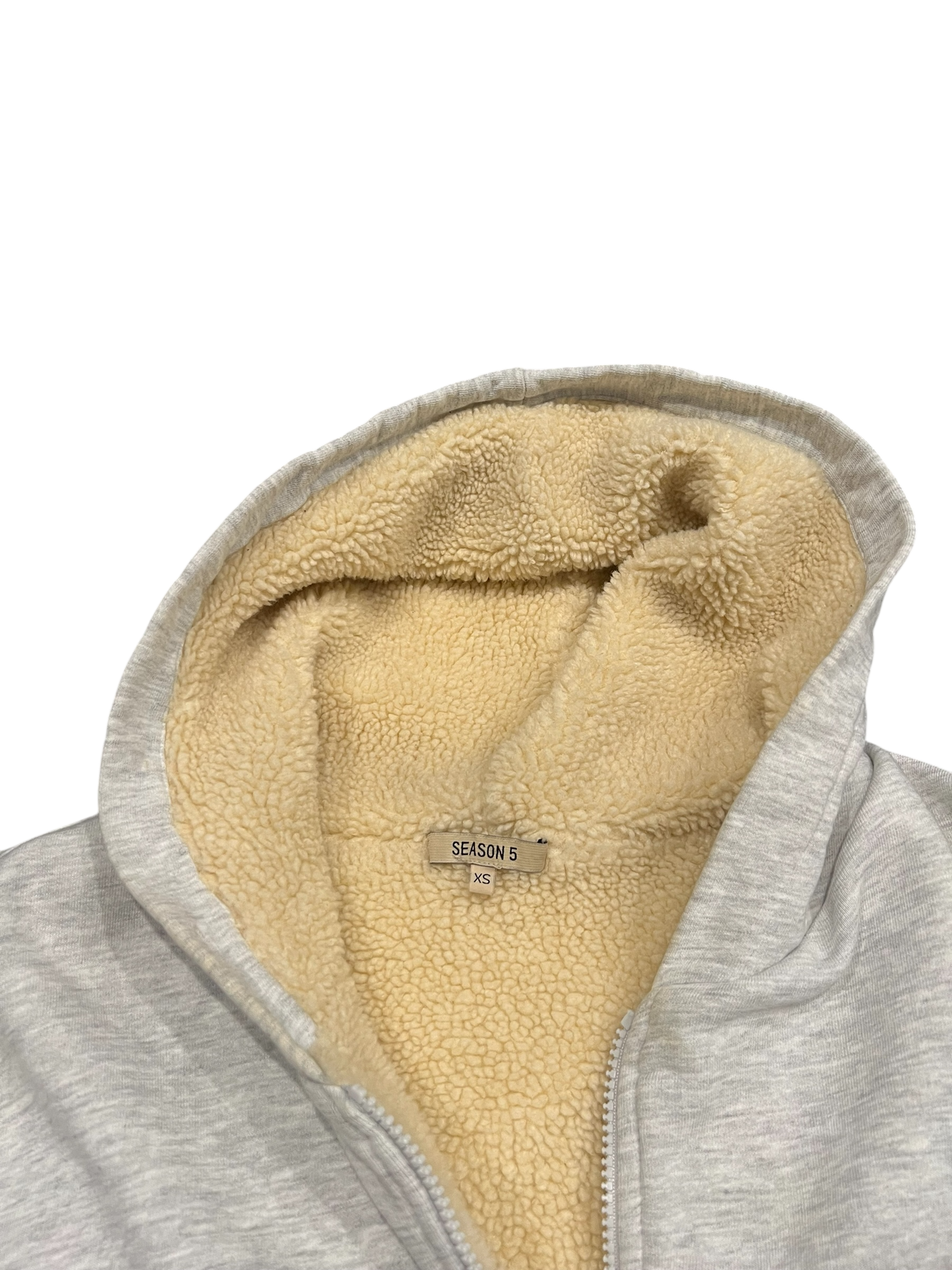 YZY Season 5 Heather Sherpa Zip Up Hoodie