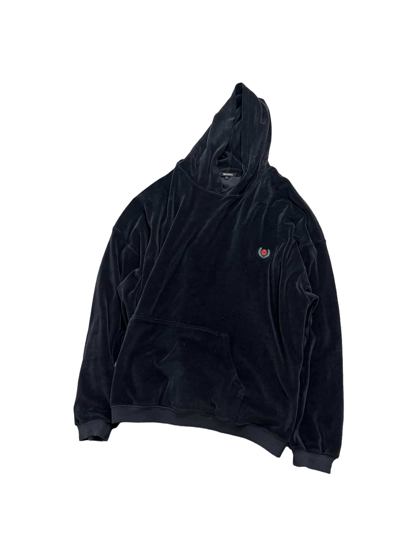 YZY Season 5 Velour Crest Hoodie