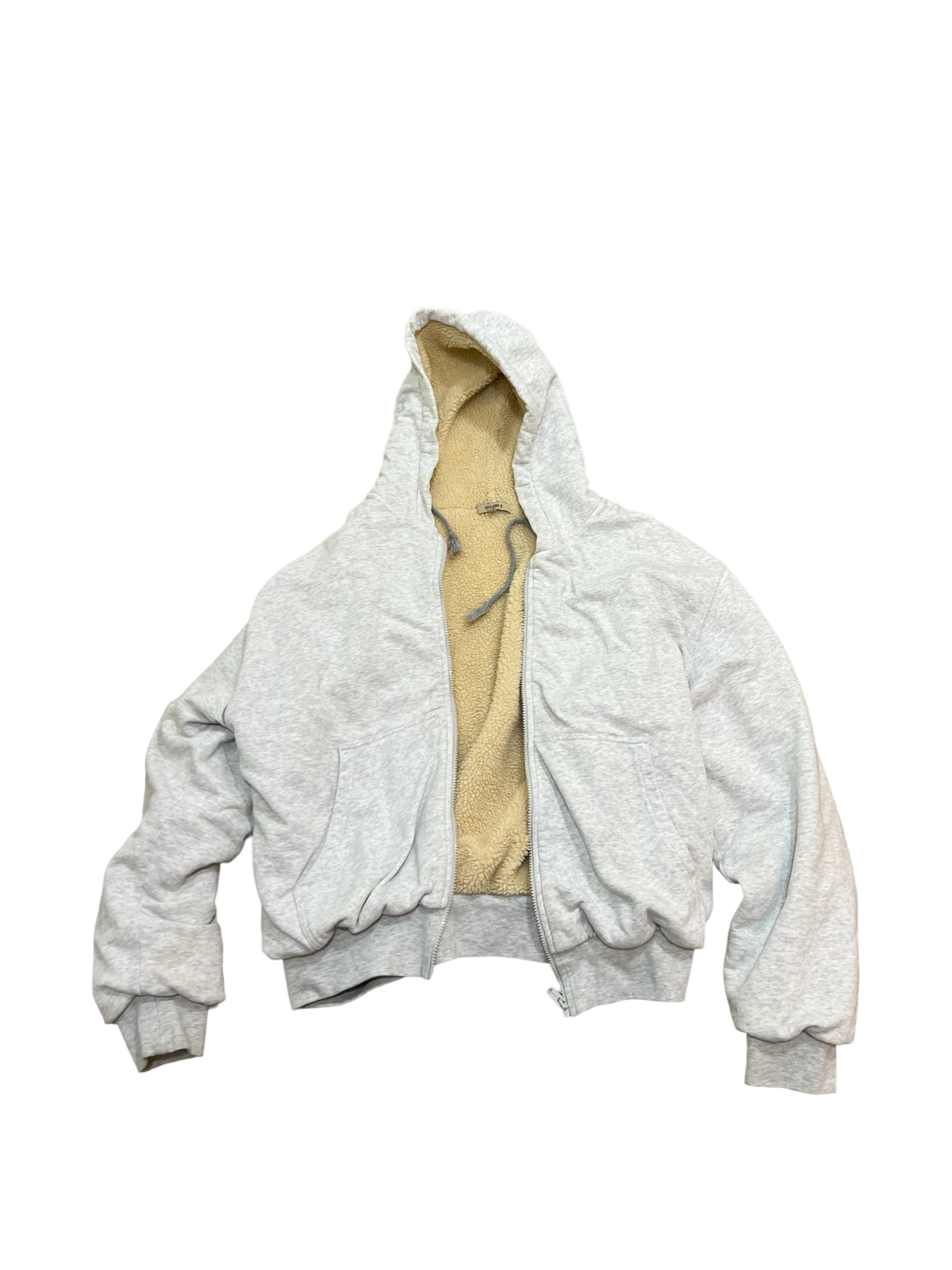 YZY Season 5 Heather Sherpa Zip Up Hoodie