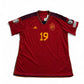 Adidas Spain Home Jersey 2022/23 #19 Lamine Yamal