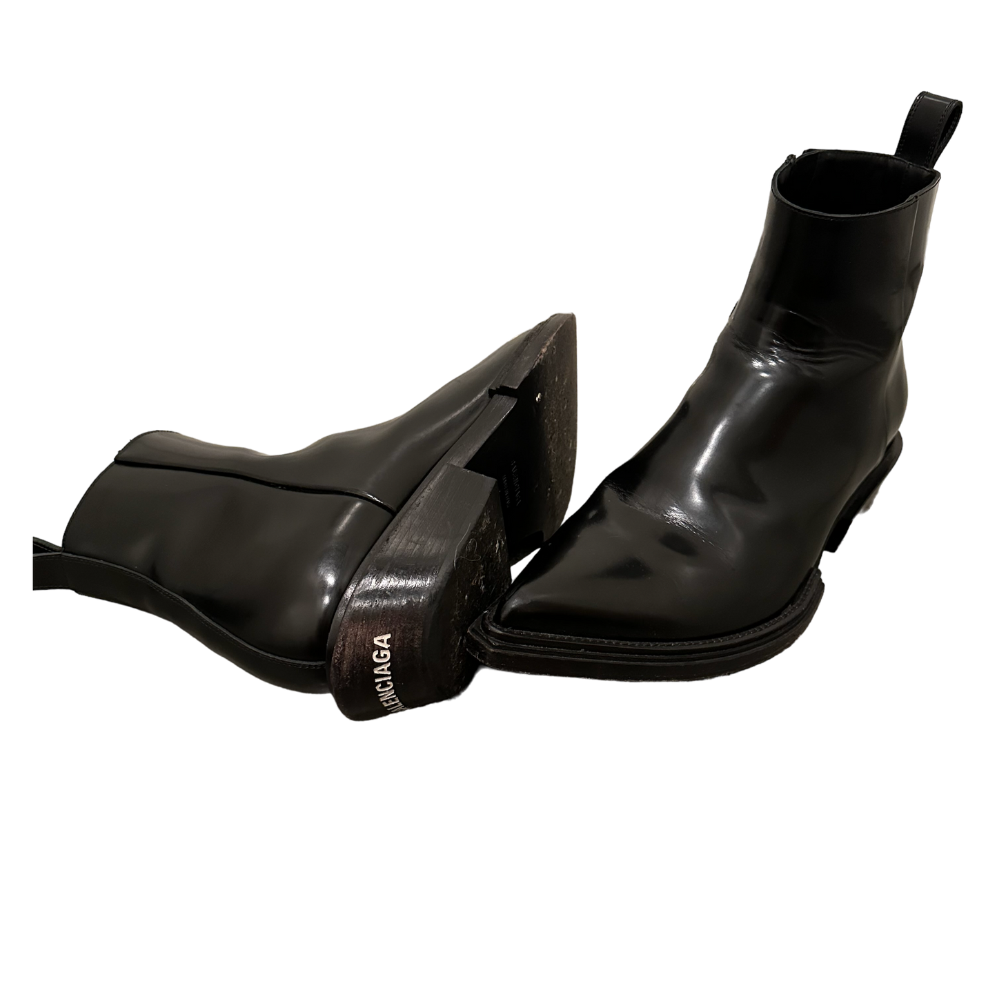 Balenciaga Leather Western Boot