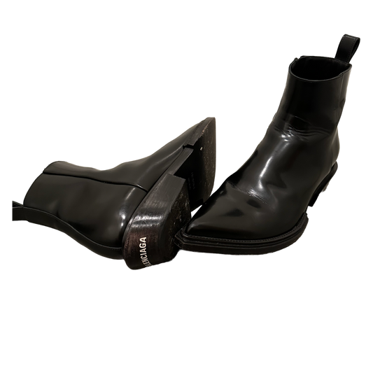 Balenciaga Leather Western Boot