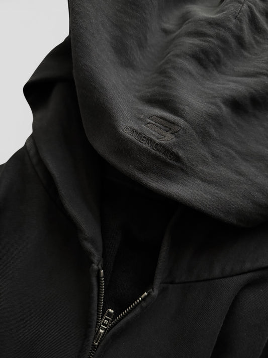 Balenciaga Sporty B Double Zip Hoodie