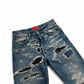 424 Distressed Repaired Denim Jeans
