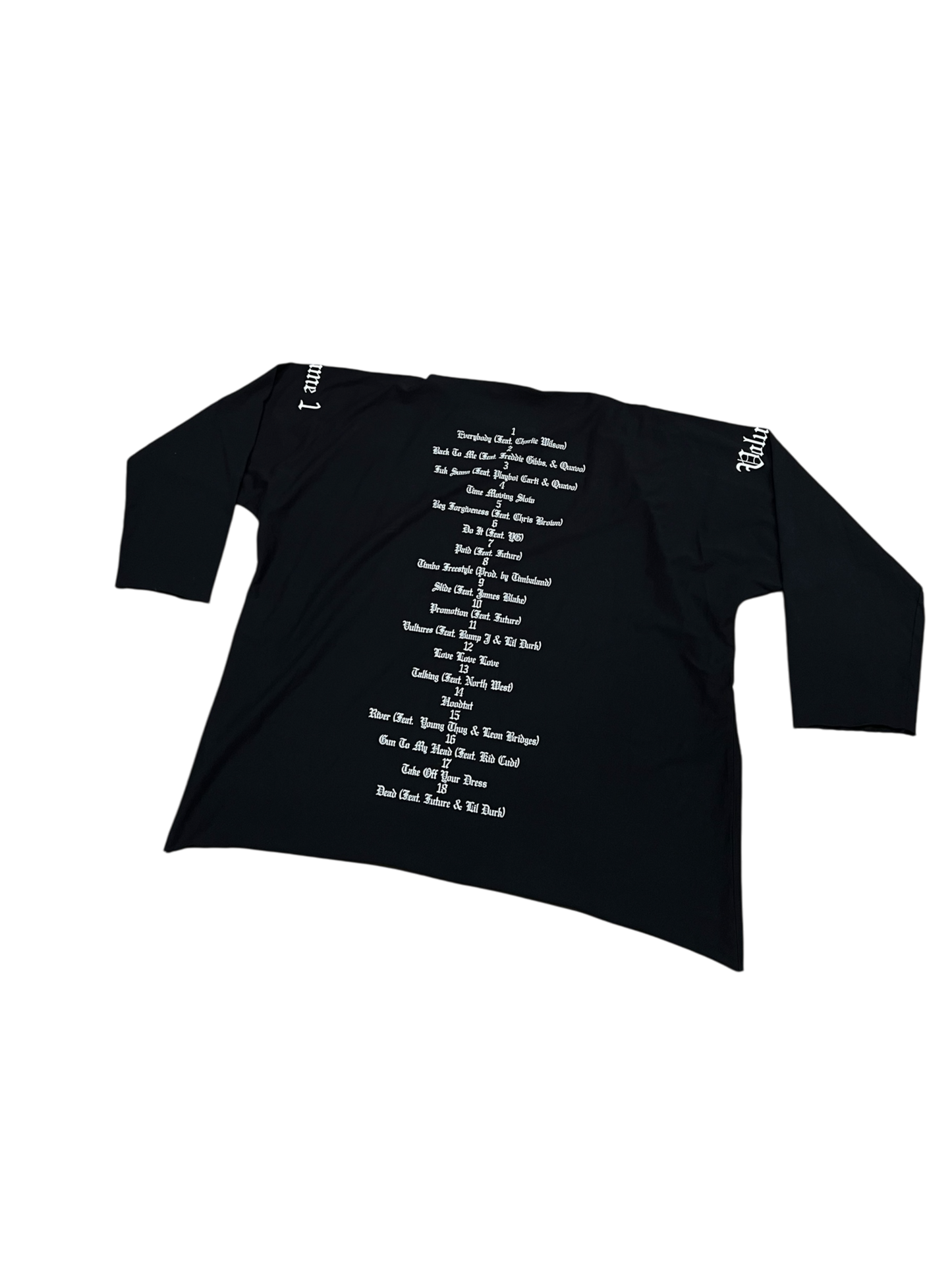 YZY Vultures Sample OG Tracklist Long Sleeve