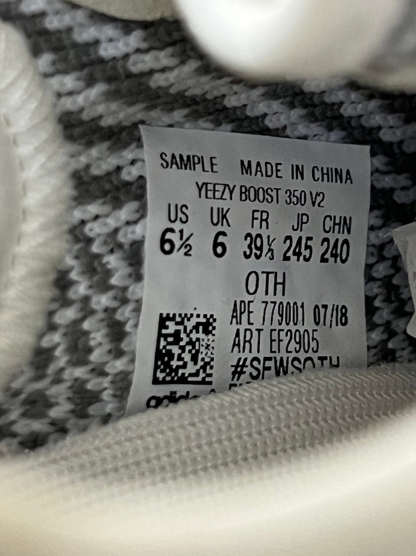 YZY Adidas 350 V2 Static Sample