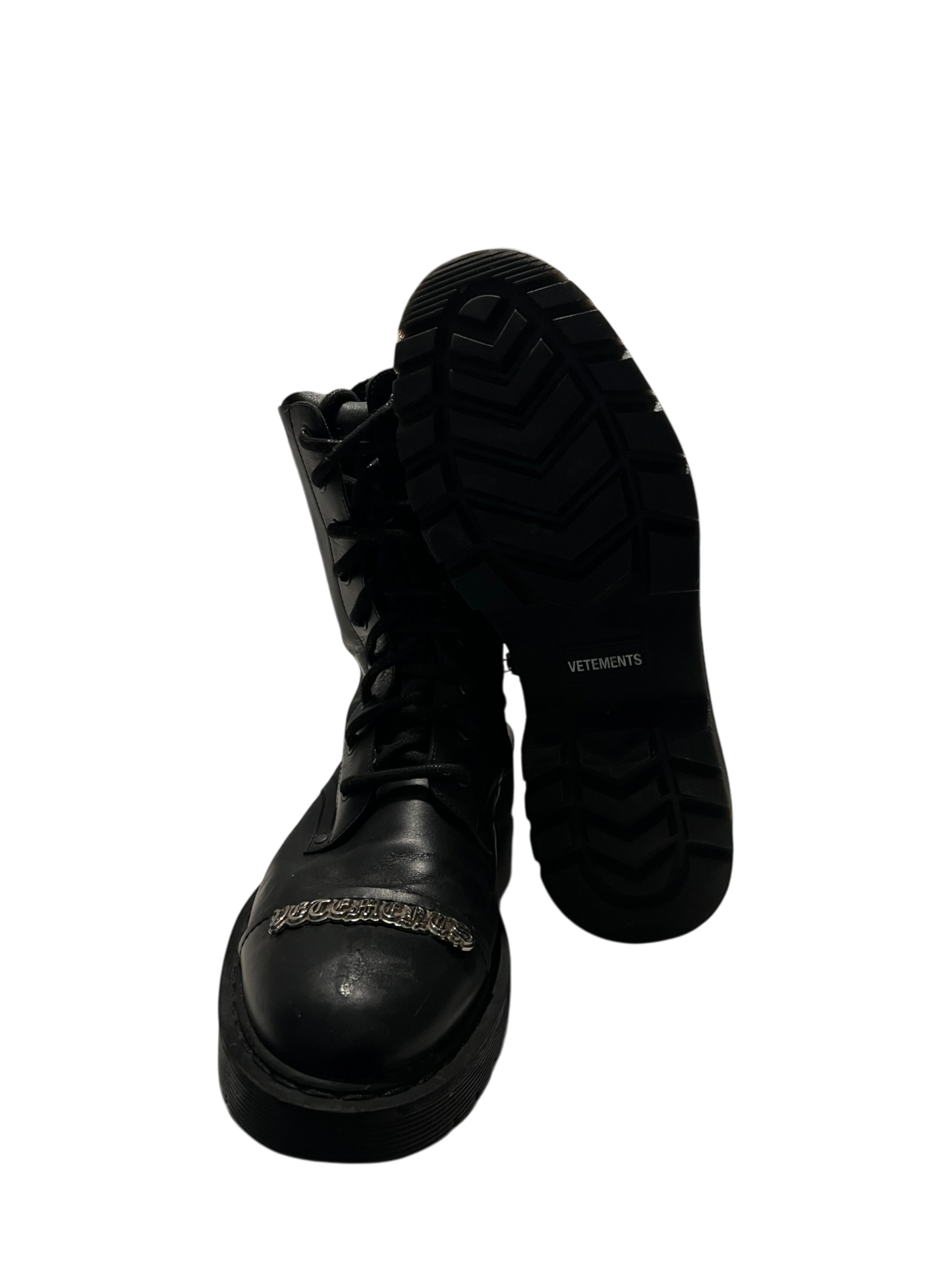 Vetements Leather Combat Boot