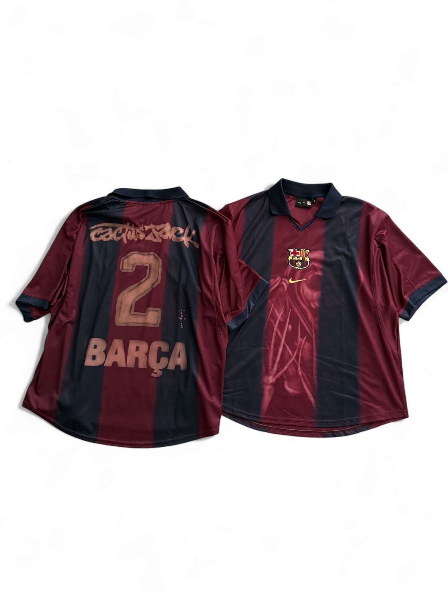 FC Barcelona X Travis Scott Retro Home Skeleton Jersey