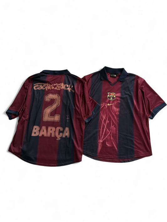 FC Barcelona X Travis Scott Retro Home Skeleton Jersey